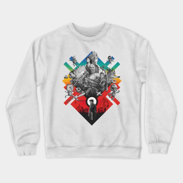 Gaming Heroes Crewneck Sweatshirt by Zalbathira